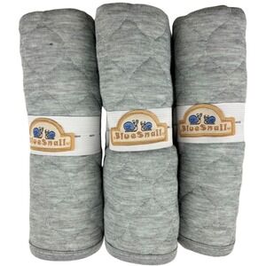BlueSnail Quilted Thicker Waterproof Changing Pad Liners 3 Count Gray NEW